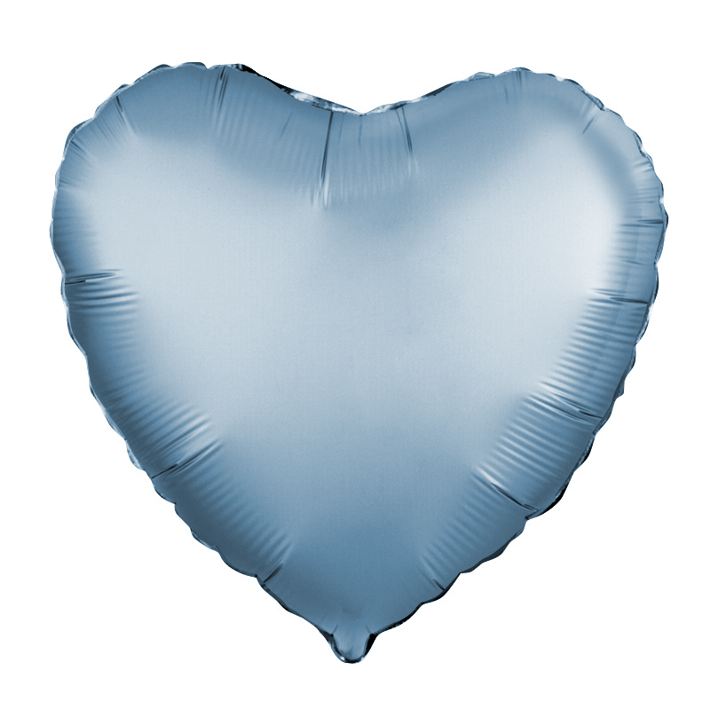 Фольгированное Сердце, Сталь, Сатин (46 см)
